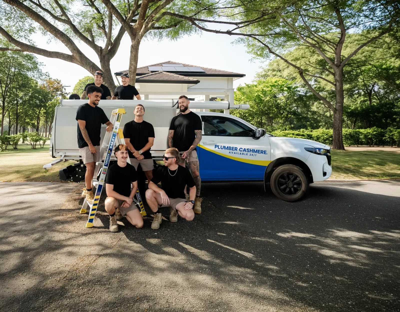 Plumber Cashmere ute and team